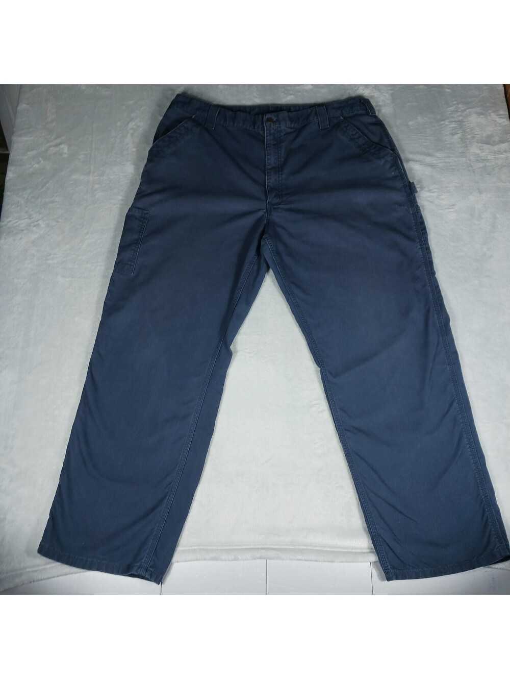 Carhartt Carpenter Pants Mens 42x32 Navy Blue B151 NVY Loose Original Fit